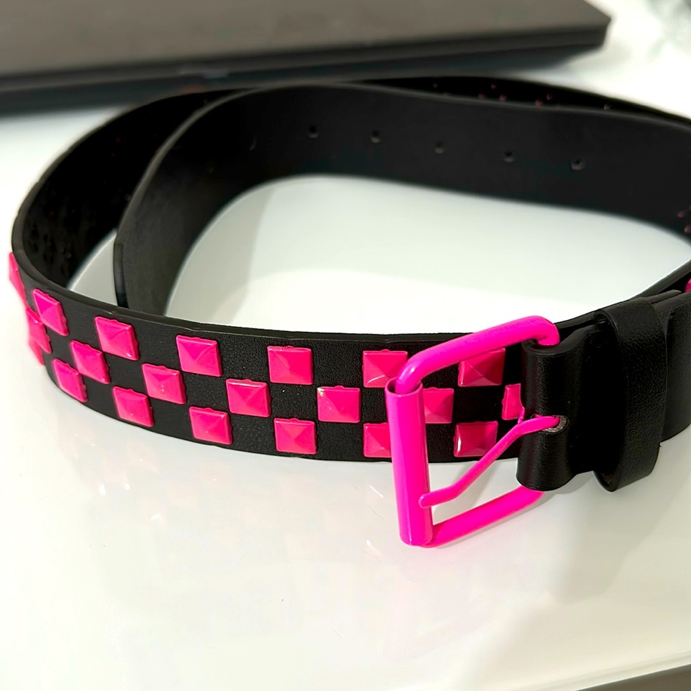 Pink Emo Studded Belt